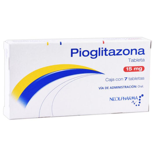 PIOGLITAZONA (Neolpharma) c/7 TABS. 15 MG.