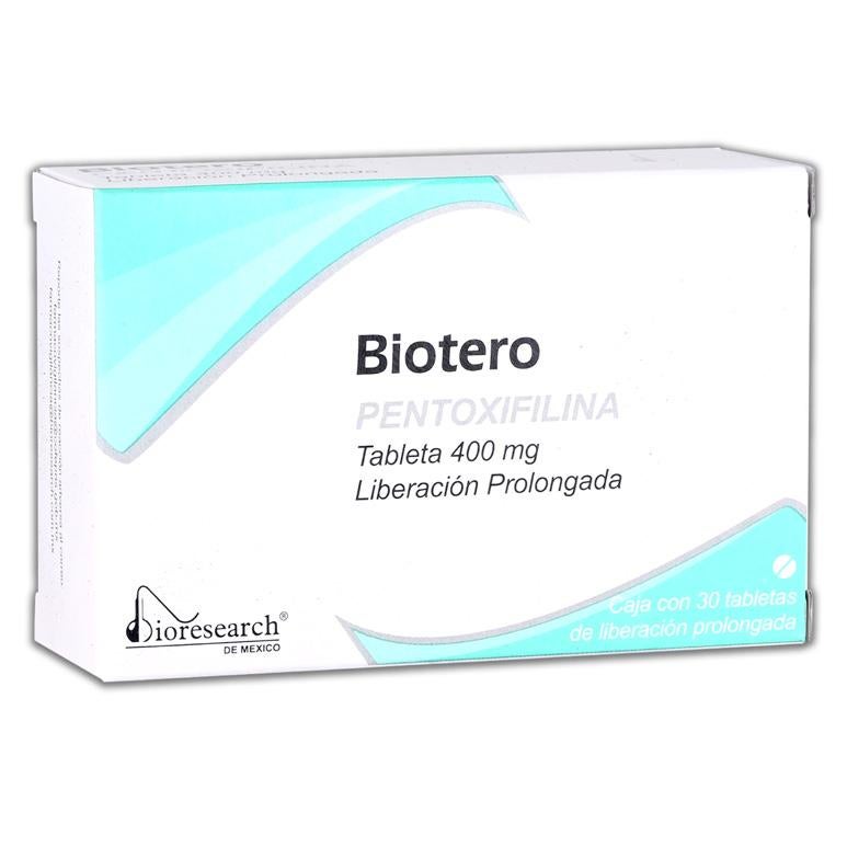 BIOTERO c/30 TABS. L.P. 400 MG.