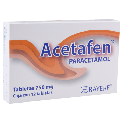 ACETAFEN c/12 TABS. 750 MG.