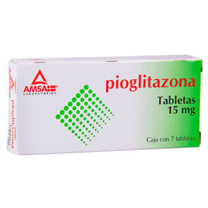 PIOGLITAZONA (Amsa) c/7 TABS. 15 MG.