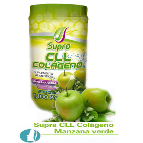 SUPRA CLL COLAGENO Polvo c/MANZANA VERDE Bote c/1.1 KG.