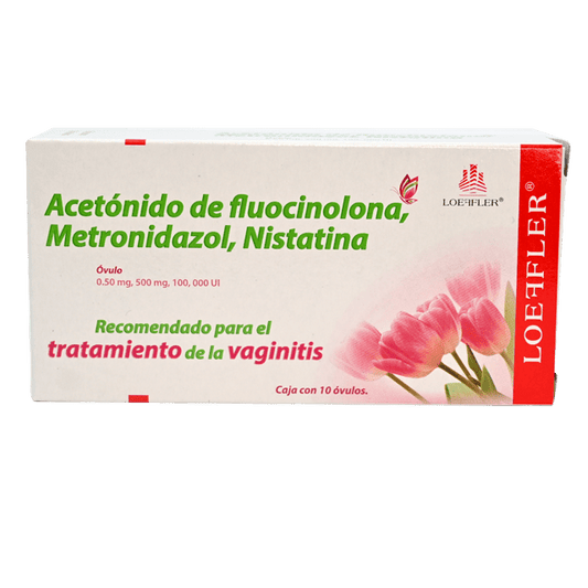 FLUOCINOLONA/METRONIDAZOL/NISTATINA c/10 OVS. 0.5mg/500mg/100,000u.