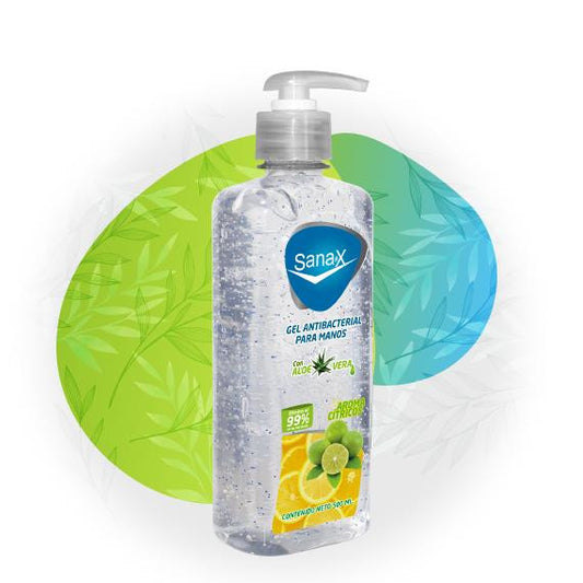 GEL ANTIBACTERIAL p/MANOS al 70% (Sanax) Fco. c/500 ML.