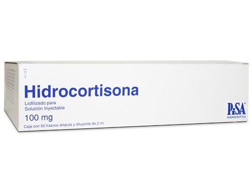 HIDROCORTISONA (Pisa) Sol. Iny. c/50 FCO. AMP. 100 MG/2 ML.