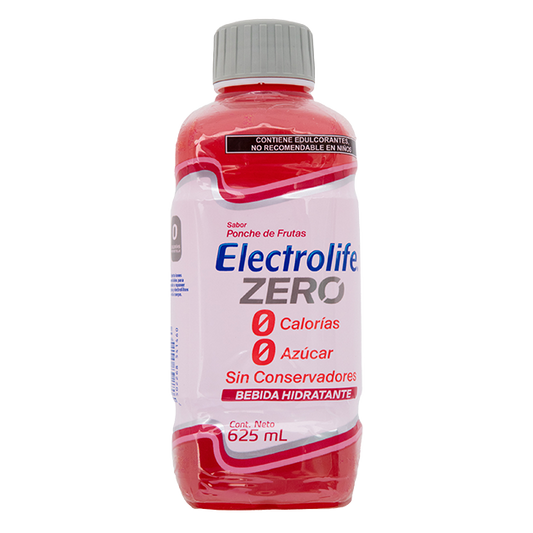 ELECTROLIFE ZERO Bebida Hidratante SABOR PONCHE DE FRUTAS 625 ML.