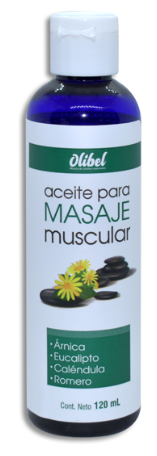 ACEITE PARA MASAJE MUSCULAR (Olibel) Fco. 120 ML.