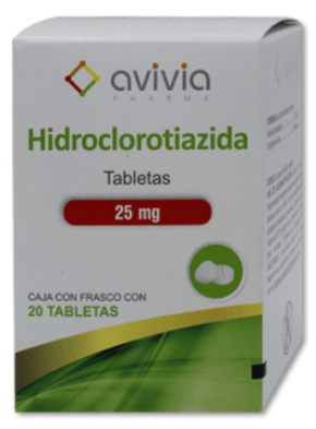 HIDROCLOROTIAZIDA (Avivia) c/20 TABS. 25 MG.