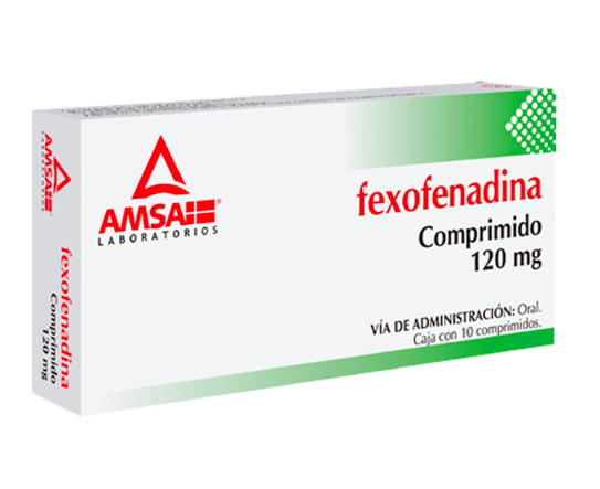 FEXOFENADINA (Amsa) c/10 COMPS. 120 MG.