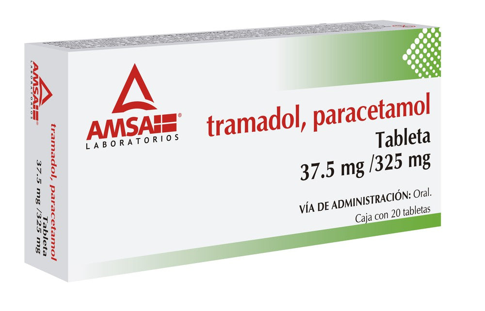 TRAMADOL/PARACETAMOL (Amsa) c/20 TABS. 37.5/325 MG.