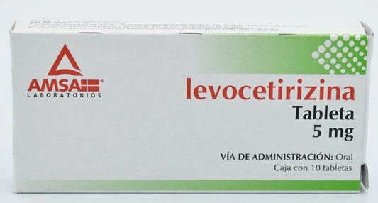 LEVOCETIRIZINA (Amsa) c/10 TABS. 5 MG.