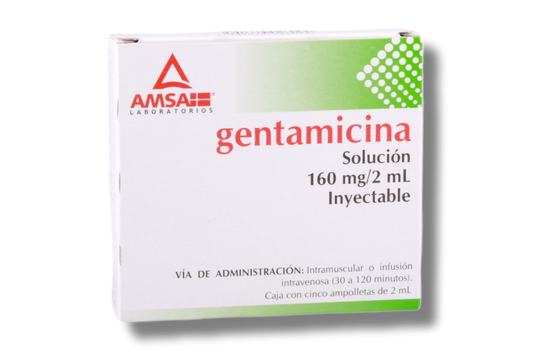 GENTAMICINA (Amsa) Sol. Iny. c/5 AMPTAS. 160 MG/2 ML..