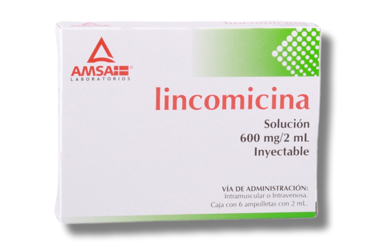 LINCOMICINA (Amsa) Sol. Iny. c/6 AMPTAS. 600 MG/2 ML.