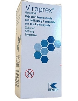 VIRAPREX Sol. Iny. c/1 FCO. AMP. 500 MG/10 ML.