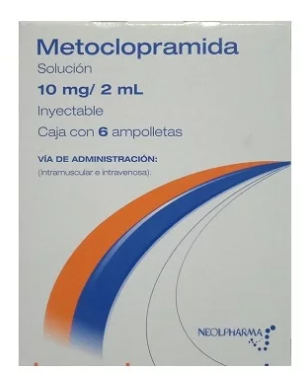 METOCLOPRAMIDA (Neolpharma) Sol. Iny. c/6 AMPTAS. 10 MG/2 ML.