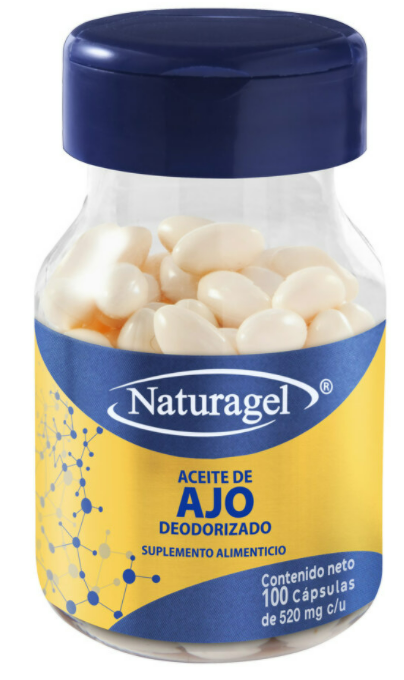 ACEITE DE AJO DEODORIZADO (Naturagel) c/100 CAPS. 520 MG.