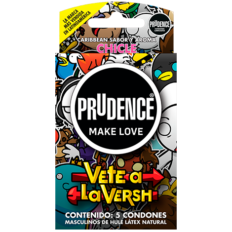 PRUDENCE MAKE LOVE V/V Sabor y Aroma CHICLE Blister c/5 Condones.