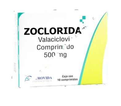 ZOCLORIDA c/10 COMPS. 500 MG.