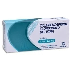 CICLOBENZAPRINA/CLONIXINATO DE LISINA (Maver) c/20 TABS. 5/125 MG.