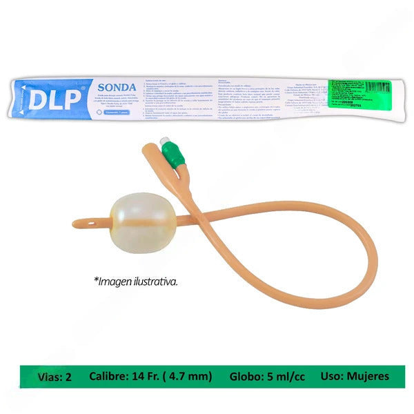 SONDA FOLEY de LATEX (DLP) 2V/GLB 5/Cal. 14 Fr. c/1 Pza.