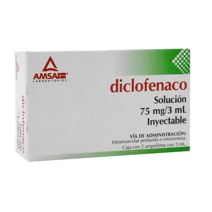 DICLOFENACO (Amsa) Sol. Iny. c/2 AMPTAS. 75 MG/3 ML.