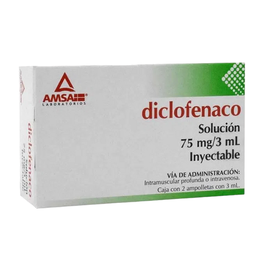 DICLOFENACO (Amsa) Sol. Iny. c/2 AMPTAS. 75 MG/3 ML.