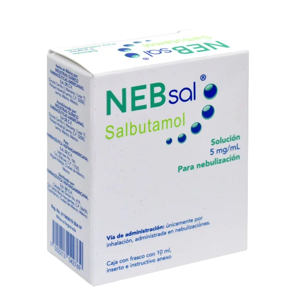 NEBSAL SOL. p/Inhalación Fco. 10 ML. 5 MG/1 ML.