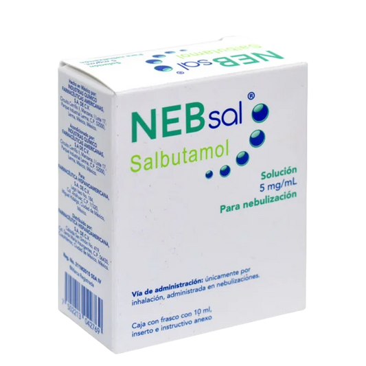 NEBSAL SOL. p/Inhalación Fco. 10 ML. 5 MG/1 ML.