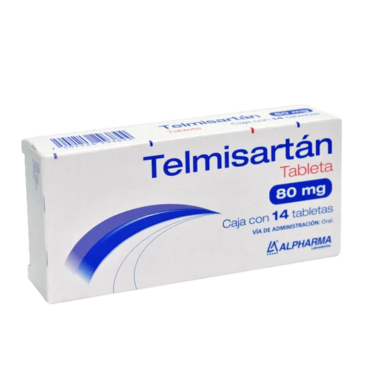 TELMISARTÁN (Alpharma) c/14 TABS. 80 MG.