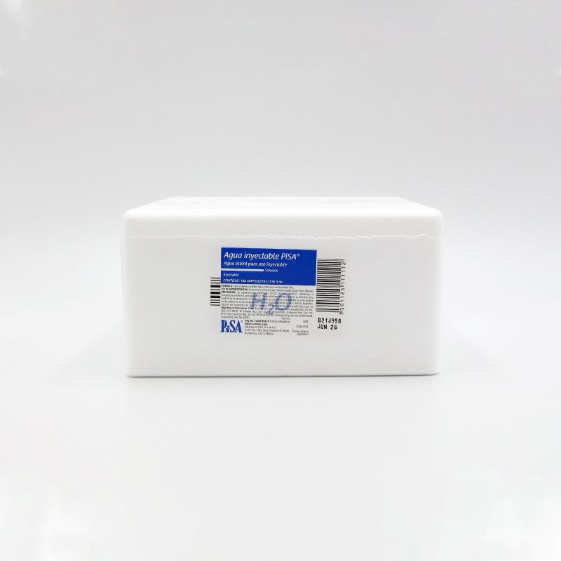 AGUA INYECTABLE (Pisa) SOLUCIÓN c/1 AMP. 5 ML.
