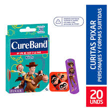 CURE BAND PREMIUM KIDS Figuras Pixar 19x76mm. Caja c/20 Pzs.