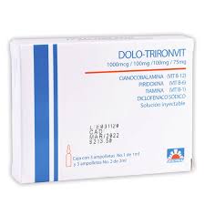 DOLO-TRIRONVIT Sol. Iny. c/3 Dosis 100-100-1-75 MG/3 ML. y 3 Jeringas.