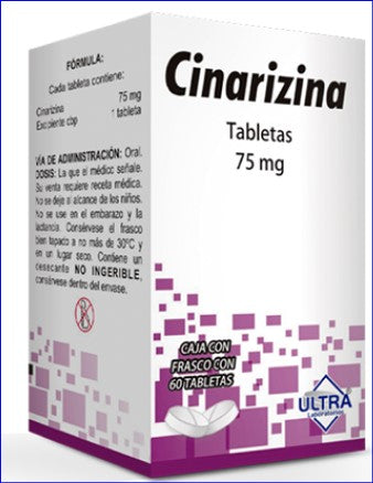 CINARIZINA (Ultra) c/60 TABS. 75 MG.