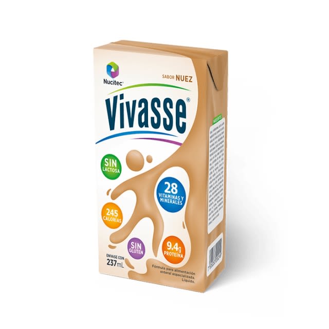 VIVASSE LIQUIDO Sabor Núez 237 ML. 1 Kcal/1mL.