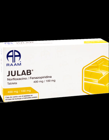 JULAB c/ 8 TABS. 400/100 MG.