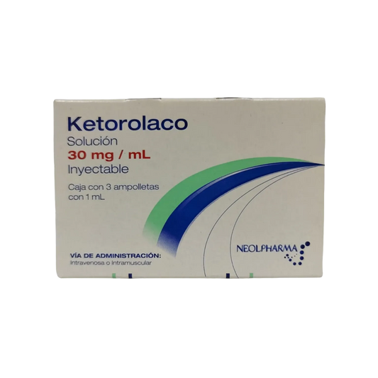 KETOROLACO (Neolpharma) Sol. Iny. c/3 AMPTAS. 30 MG/1 ML.