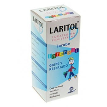 LARITOL-D JARABE INFANTIL Fco. 60 ML. 50-100 MG/100 ML.