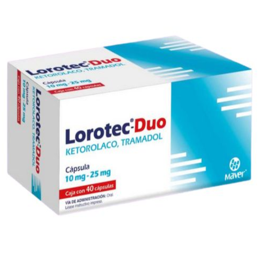 LOROTEC-DUO c/40 CAPS. 10-25 MG.