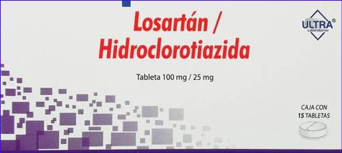 LOSARTÁN/HIDROCLOROTIAZIDA (Ultra) c/15 TABS. 100/25 MG.