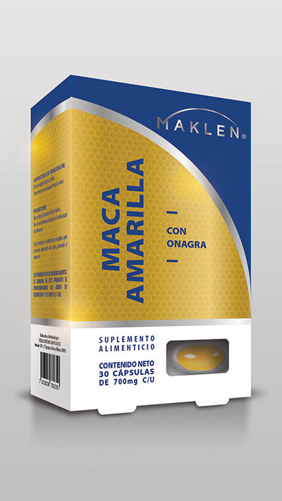 MACA AMARILLA Con ONAGRA (Maklen) c/30 CAPS. 700 MG.