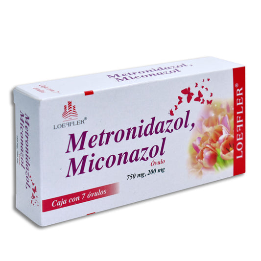 METRONIDAZOL/MICONAZOL (Loeffler) c/7 ÓVULOS 750/200 MG.