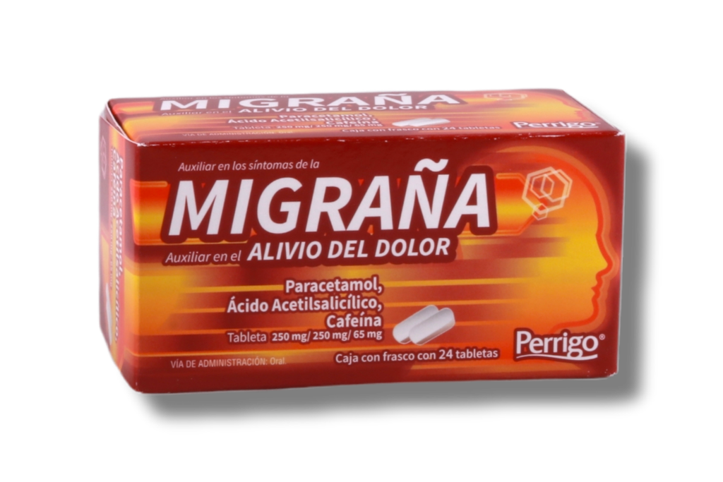 MIGRAÑA (Perrigo) c/24 TABS 250/250/65 MG.