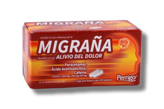 MIGRAÑA (Perrigo) c/24 TABS 250/250/65 MG.