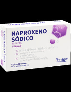 NAPROXENO SÓDICO (Perrigo) c/12 TABS. 550 MG.