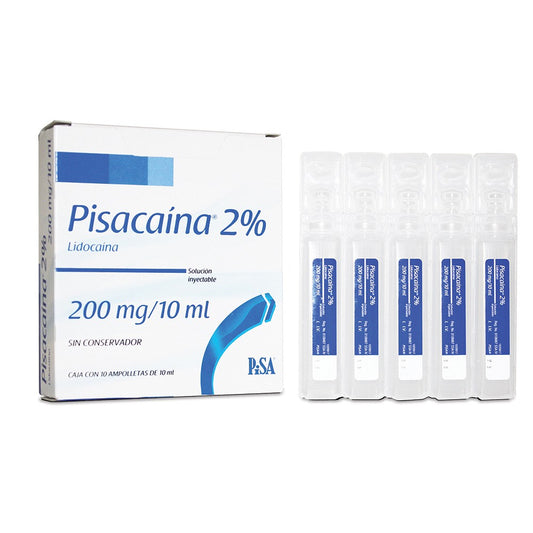 PISACAINA 2% Sol. Iny. c/10 AMPTAS. 200 MG/10 ML.