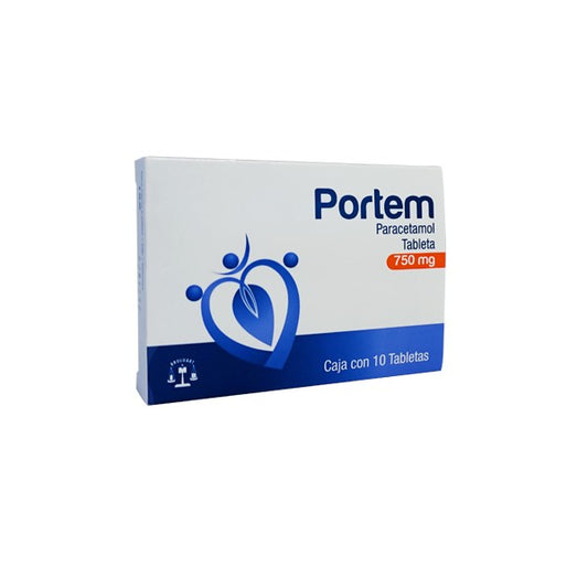 PORTEM c/10 TABS. 750 MG.