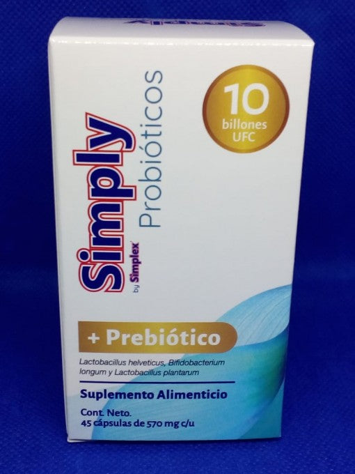 SIMPLY PROBIÓTICOS Fco. c/45 CAPS. 570 MG.