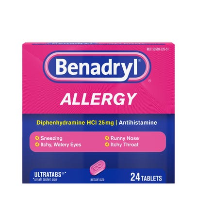 BENADRYL c/24 TABS. 25 MG.