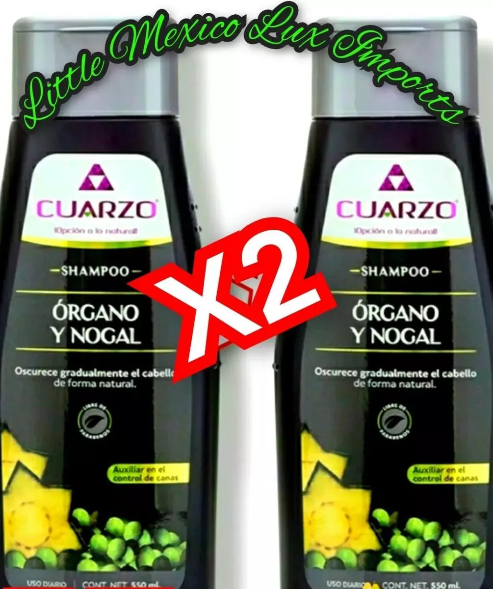 SHAMPOO ORGANO Y NOGAL (Cuarzo) 550 ML.