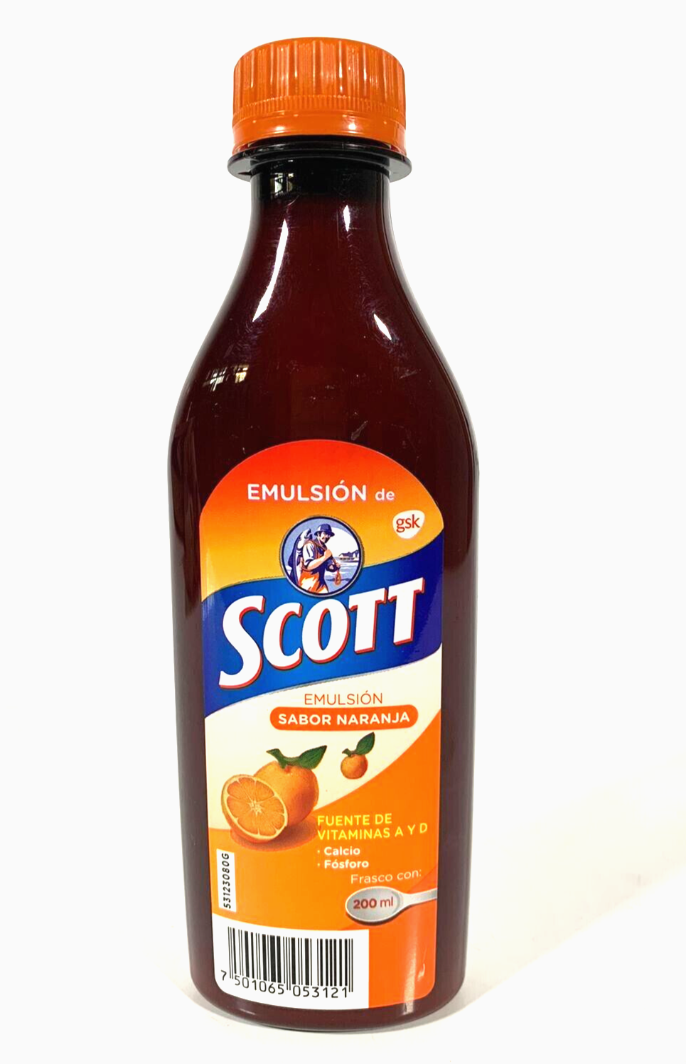 EMULSIÓN DE SCOTT Sabor Naranja Fco. 200 ML.