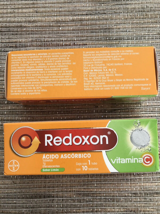 REDOXON c/10 TABS. EFERVS. Sabor Naranja 1 G.